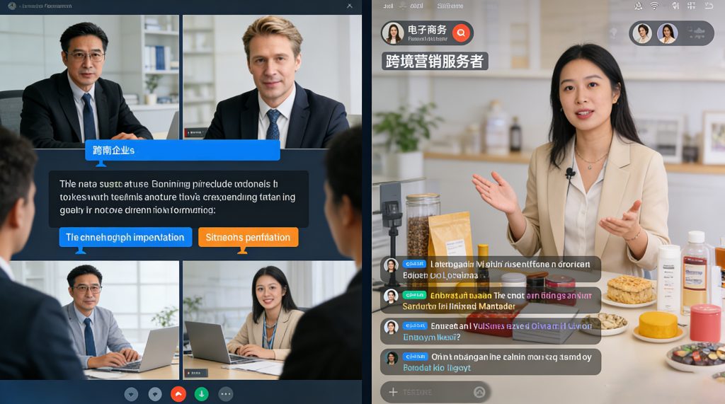 远程跨语种字幕