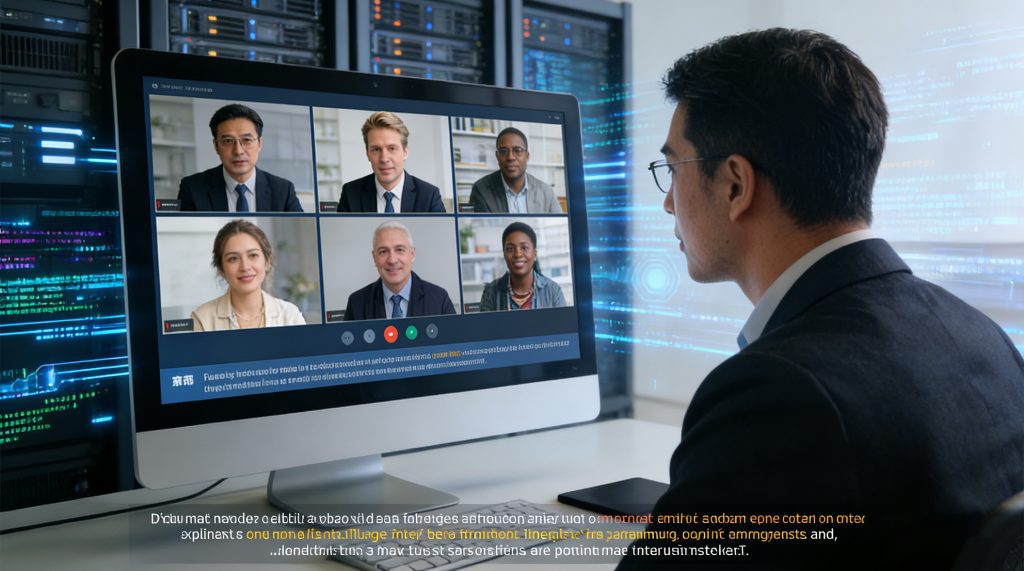 远程跨语种字幕