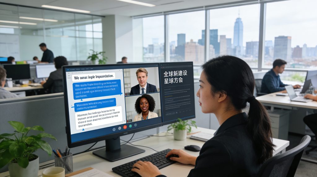 远程跨语种字幕