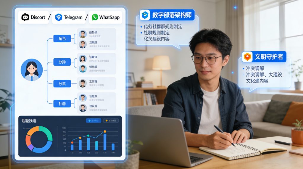 远程社群运营(Discord/Telegram/WhatsApp)