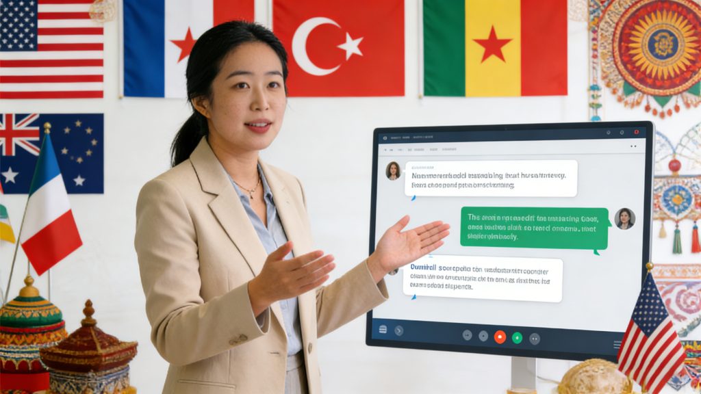 远程跨语种字幕