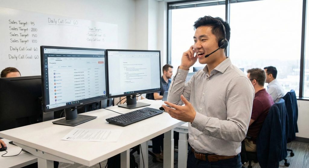 业务发展代表(BDR)正在进行Outbound前期线索开发