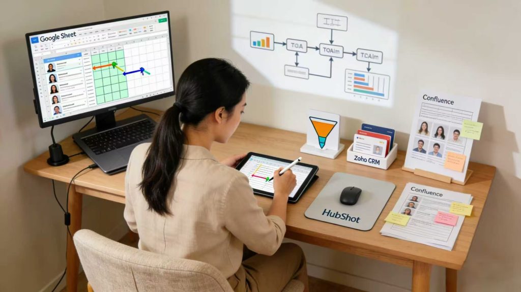 Excel/Google Sheets(高级)·Salesforce/HubSpot/Zoho·Jira/Notion/Confluence