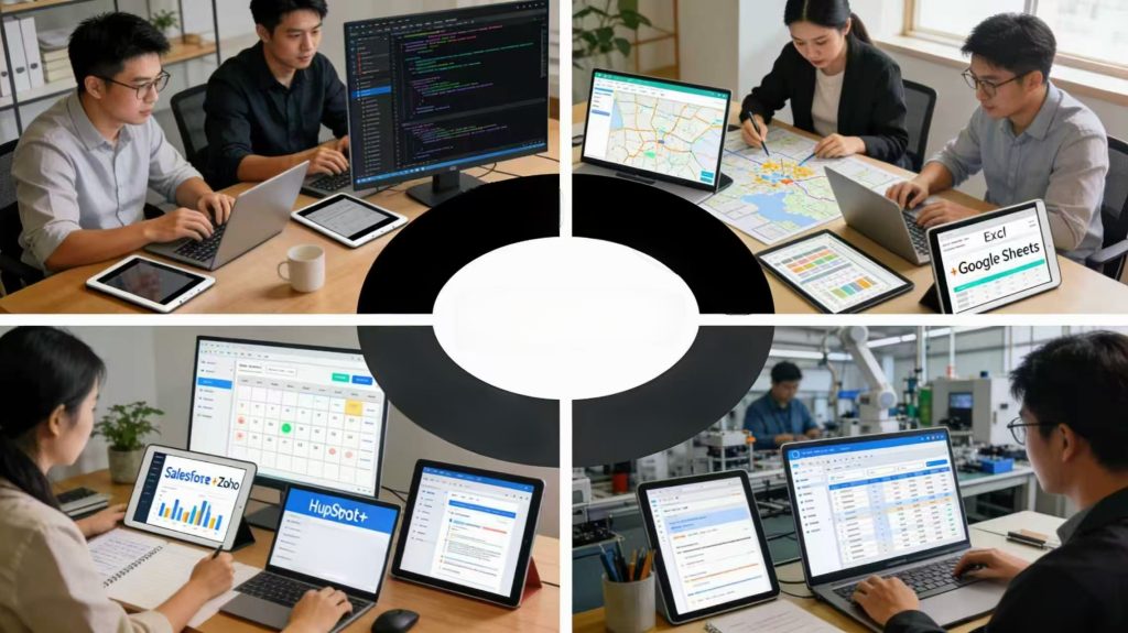 Excel/Google Sheets(高级)·Salesforce/HubSpot/Zoho·Jira/Notion/Confluence